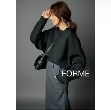 토우하라 아키 FORME 밀라노 리브 니트 블랙