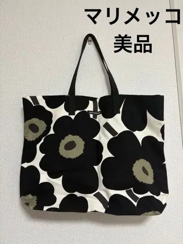 새상품급 marimekko 마리메꼬 우니코 빅 패턴 북유럽 꽃무늬 토트백