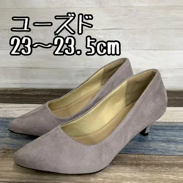 유즈드 23.5cmEE 그레이 계열 심플 하이힐 c274