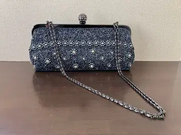 23구 파티 백 네이비 비즈 펄