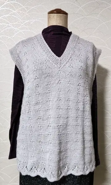 손뜨개질 베스트 L 사이즈