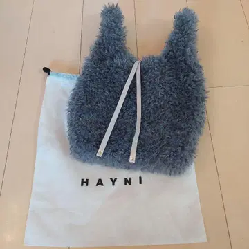 HAYNI 컬리 퍼 쇼핑백 토트백 그레이