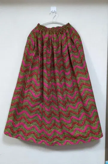 크리스마스 세일 아프리칸 롱 개더 스커트 파도 No.383