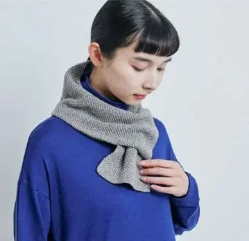 나카가와 마사시치 상점 사슴 무늬 편직 워셔블 머플러