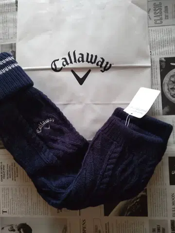 새상품 캘러웨이 네이비 레그 워머