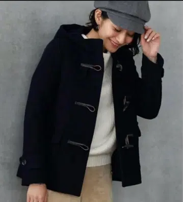 그린 라벨 릴랙싱 더플 코트 숏 기장 34 네이비