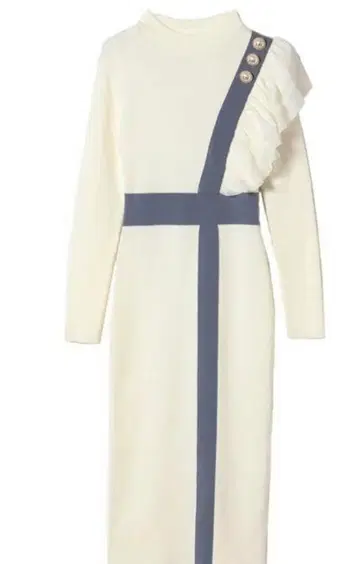 eimy istoire 쉬폰 프릴 원피스 화이트 원피스 의류