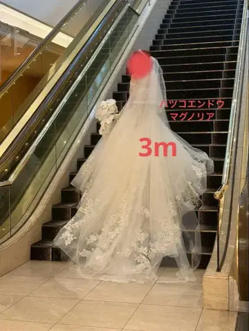 [새상품급] 웨딩 베일 아이보리 3m 하츠코엔도 마그놀리아