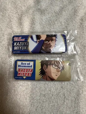 다이아 A 롱 캔뱃지 미유키 카즈야 세트