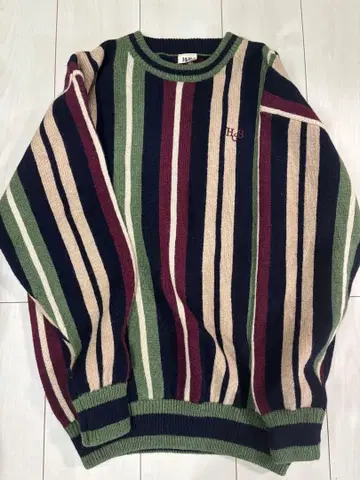 HCB 스트라이프 니트 스웨터