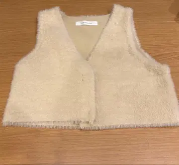 미니 샤기 니트 베스트