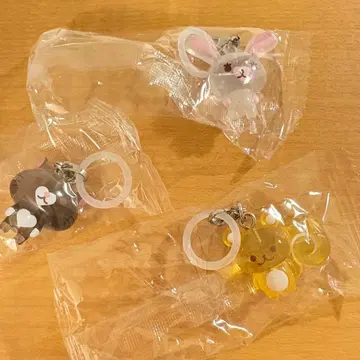 토끼 모피 메지루시 액세서리 3개 세트