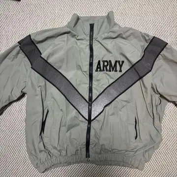 ARMY 로고 밀리터리 자켓 그레이