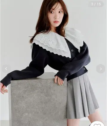 새상품급 SNIDEL 레이스 스칼라 니트 풀오버