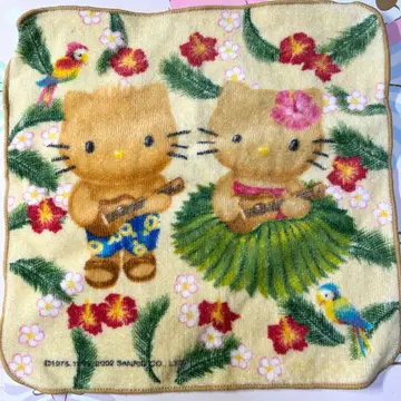 산리오 일광화상 키티&다니엘 타월 손수건 헤이세이 레트로