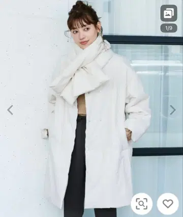 [ 새상품급 ] F by ROSSO 머플러 포함 충전솜 미들 코트