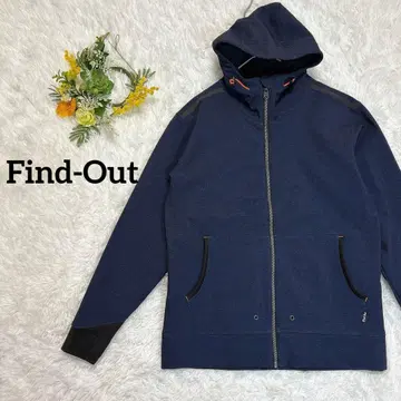 [파인드아웃] 스포츠 후드 자켓 아웃도어 지퍼 후드티 네이비 컬러