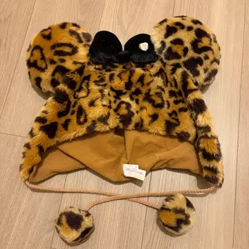 미니 마우스 팬 캡 레오파드 무늬