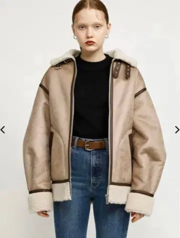 새상품급 SLY 오버 사이즈 B3 자켓 스라이 무스탕 코트 아우터