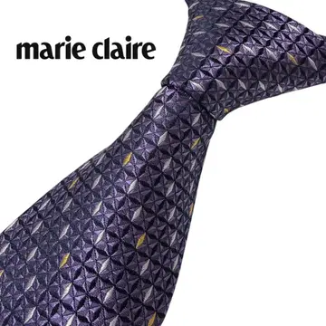 marie claire 마리끌레르 기하학 패턴 넥타이 보라색 퍼플