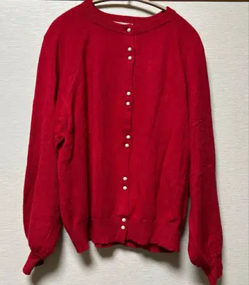 사만사 모스모스 가디건 빨간색