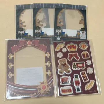 후쿠야 복권 호두까기 인형 경질 카드 케이스 빨간색 레드 부품 세트