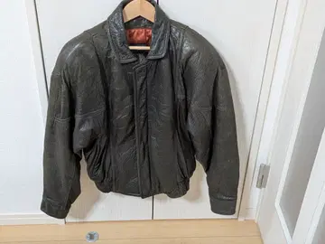 COMSTOCK 다크 그린 가죽 자켓 양가죽 사이즈 S