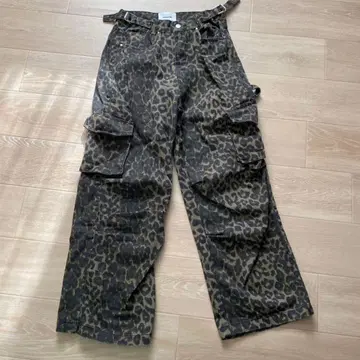ROGER AND RAW 레오파드 무늬 와이드 팬츠