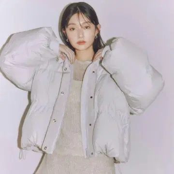 [택 포함] FRAY 후드 드로스트 숏 다운 코트