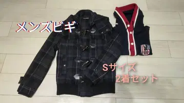 MEN'S BIGI 남성용 더플 코트, 후드티 세트