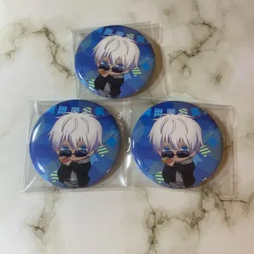 주술회전 코스모 월드 고죠 사토루 캔뱃지 묶음 판매 3세트 미니 캐릭터