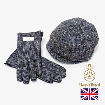 영국 Failsworth 해리스 트위드 캘러웨이 장갑 & 헌팅 캡
