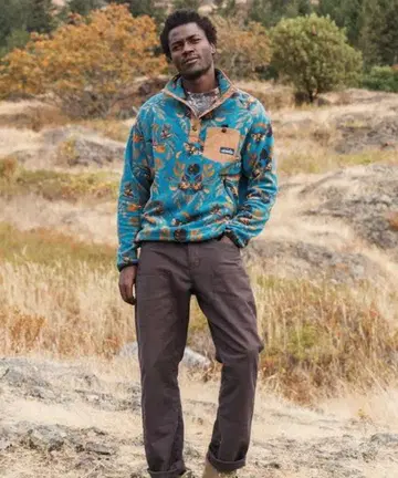 KAVU 카부 플리스 자켓 꽃무늬 동물 패턴 사이즈 M