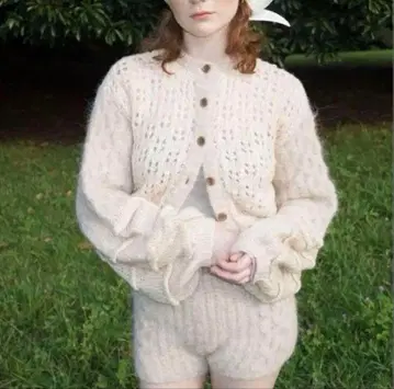 LEINWANDE 알파카 니트 가디건