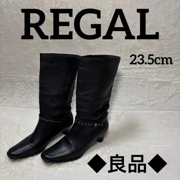 고품질 REGAL 가죽 부츠 블랙