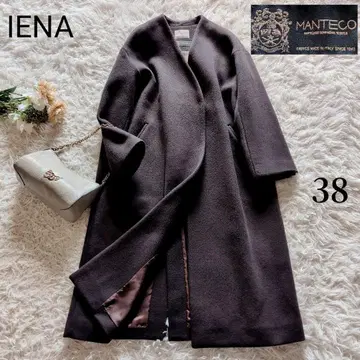 새상품급 IENA MANTECO 울 노카라 코트 M