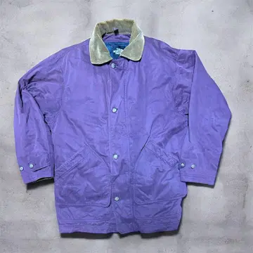 90s THE NORTH FACE 코듀로이 옷깃 다운 코트 보라색