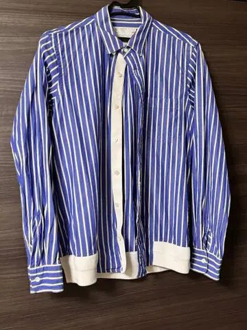 sacai 사카이 스트라이프 셔츠 리브 셔츠 SCM SCM-013