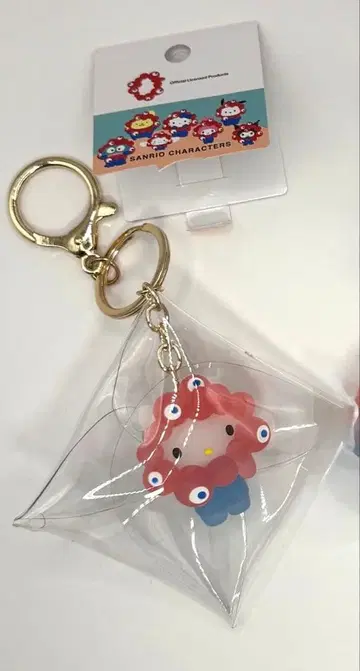 산리오 클리어 컬러 키링 키티
