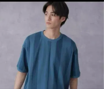 나노 유니버스 스트라이프 자카드 T셔츠 반팔