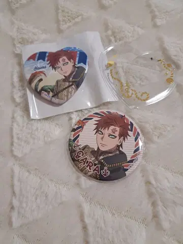 NARUTO 하트 캔뱃지 마린 룩 가아라 캔뱃지