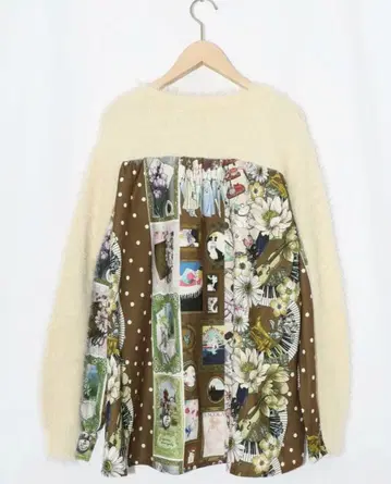 이즈스칼라 553255: 예술과 음악과 꽃의 콜라주 패턴 롱 가디건