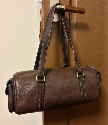 [ 새상품급 ] 츠치야 가방 천연 가죽 미니 보스턴 드럼형 숄더백