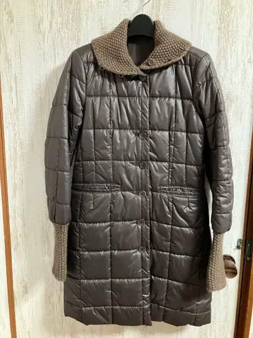 이탈리아제 Landi 리버서블 코트 짙은 갈색 다크 브라운