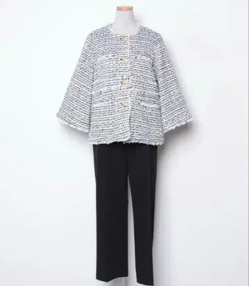 트위드 가디건풍 자켓과 팬츠 세트 L 입학식 엄마 여성 수트