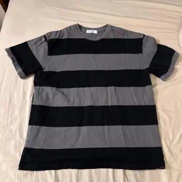 TipWater 그레이 네이비 스트라이프 티셔츠