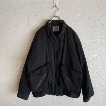 구제 의류 80s 90sVintage 충전솜 나일론 밀리터리 블루종 자켓