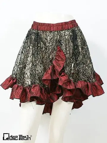 Qutie Frash 2022 프리미엄 세트 블랙  프릴 랩스커트