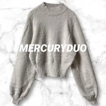 T78*머큐리 듀오 미니 샤기 롱 슬리브 니트 보틀넥