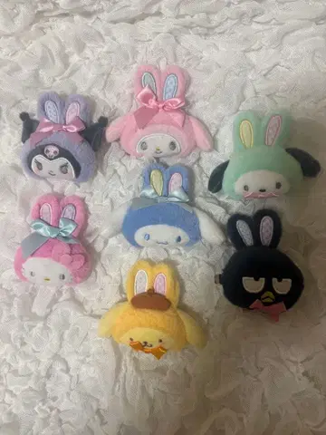 산리오 캐릭터즈 시크릿 헤어 클립 7개 세트